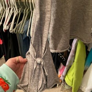 Lyla and Luxe grey sweater with bell sleeve